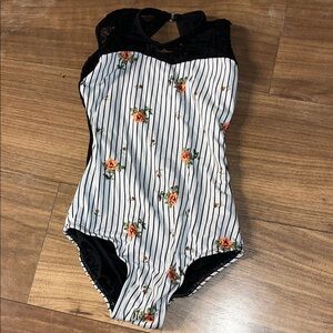 Charming Floral Striped Kids Bodysuit